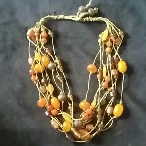 Beaded cord necklace